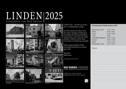 publikationen Linden Kalender 2025 Übersicht